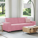 3-personers sofa 220x78x84 cm fløjl lyserød