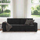 3-personers sofa 220x78x84 cm velour sort