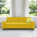 3-personers sofa 220x78x84 cm velour gul