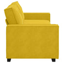 3-personers sofa 220x78x84 cm velour gul