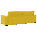 3-personers sofa 220x78x84 cm velour gul