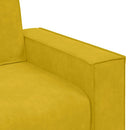 3-personers sofa 220x78x84 cm velour gul