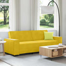 3-personers sofa 220x78x84 cm velour gul
