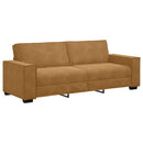 3-personers sofa 220x78x84 cm fløjl brun