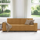 3-personers sofa 220x78x84 cm fløjl brun