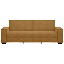 3-personers sofa 220x78x84 cm fløjl brun