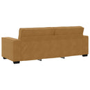 3-personers sofa 220x78x84 cm fløjl brun