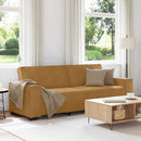 3-personers sofa 220x78x84 cm fløjl brun