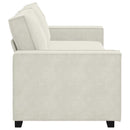 3-personers sofa 220x78x84 cm fløjl cremefarvet