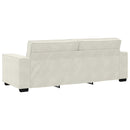 3-personers sofa 220x78x84 cm fløjl cremefarvet