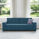 3-personers sofa 220x78x84 cm velour blå