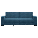 3-personers sofa 220x78x84 cm velour blå