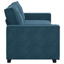 3-personers sofa 220x78x84 cm velour blå