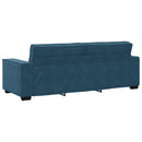 3-personers sofa 220x78x84 cm velour blå