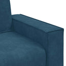 3-personers sofa 220x78x84 cm velour blå