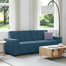 3-personers sofa 220x78x84 cm velour blå