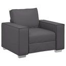 Sofa Stol Grå 100 cm Faux læder