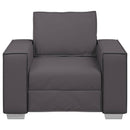 Sofa Stol Grå 100 cm Faux læder