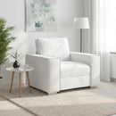 Sofa Stol Hvid 100 cm Faux læder