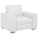 Sofa Stol Hvid 100 cm Faux læder
