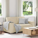 Tosæders sofa Creme 160 cm Faux læder