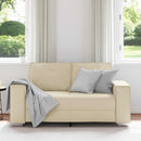 Tosæders sofa Creme 160 cm Faux læder