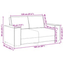 Tosæders sofa Creme 160 cm Faux læder