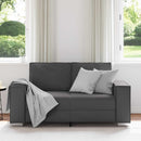 Tosæders sofa Grå 160 cm Faux læder