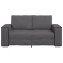 Tosæders sofa Grå 160 cm Faux læder