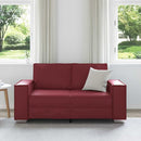Tosæders sofa Vinrød 160 cm Faux læder