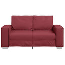 Tosæders sofa Vinrød 160 cm Faux læder