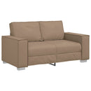 Tosæders sofa Cappuccino 160 cm Faux læder