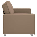 Tosæders sofa Cappuccino 160 cm Faux læder