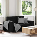 Tosæders sofa Sort 160 cm Faux læder