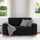Tosæders sofa Sort 160 cm Faux læder