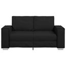 Tosæders sofa Sort 160 cm Faux læder