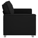 Tosæders sofa Sort 160 cm Faux læder
