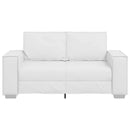 Tosæders sofa Hvid 160 cm Faux læder