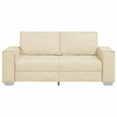 Tosæders sofa Creme 180 cm Faux læder