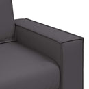Tosæders sofa Grå 180 cm Faux læder