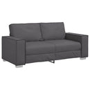 Tosæders sofa Grå 180 cm Faux læder