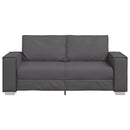 Tosæders sofa Grå 180 cm Faux læder