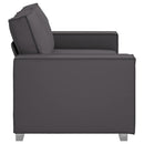 Tosæders sofa Grå 180 cm Faux læder