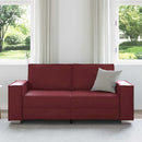Tosæders sofa Vinrød 180 cm Faux læder