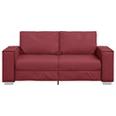 Tosæders sofa Vinrød 180 cm Faux læder