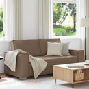 Tosæders sofa Cappuccino 180 cm Faux læder