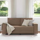 Tosæders sofa Cappuccino 180 cm Faux læder