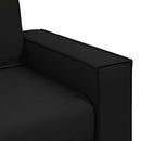 Tosæders sofa Sort 180 cm Faux læder
