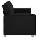 Tosæders sofa Sort 180 cm Faux læder