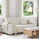 Tosæders sofa Hvid 180 cm Faux læder